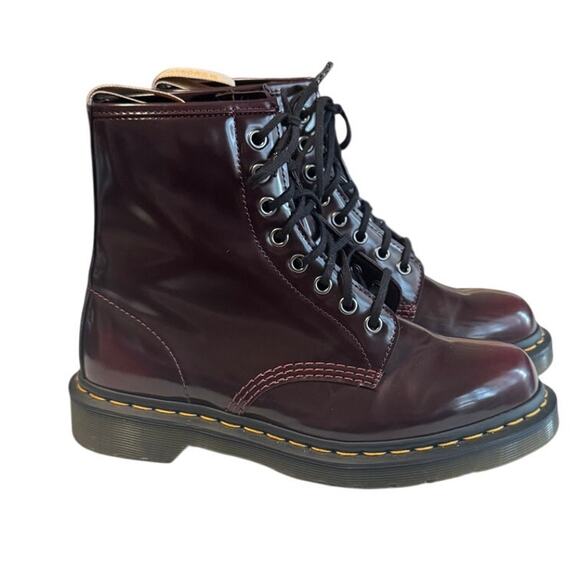 Dr. Martens 1460 Vegan Leather Boots – Cherry Red (US 7 Men / 8 Women) - Picture 2 of 8